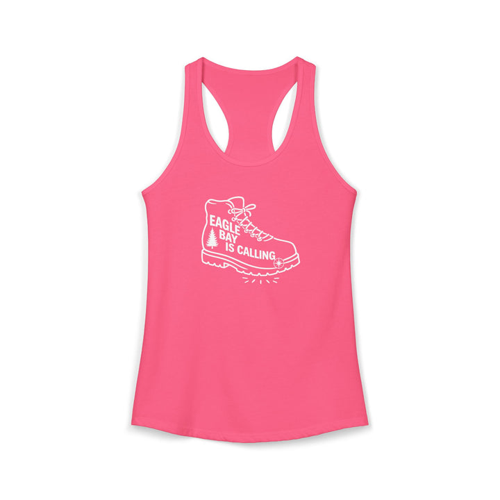 Eagle Bay is Calling Ladies Racerback