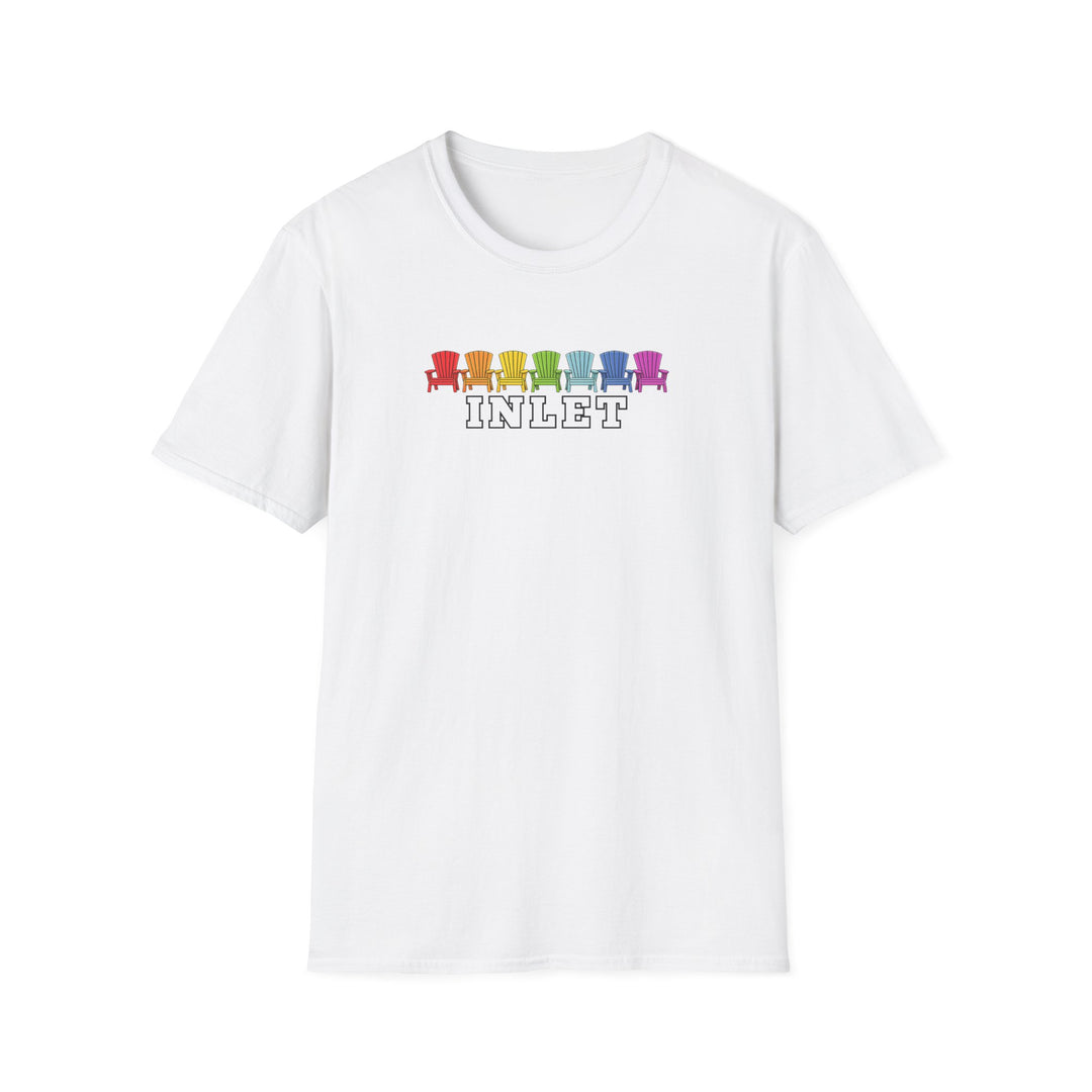 Inlet Unisex T-Shirt - Rainbow Chairs