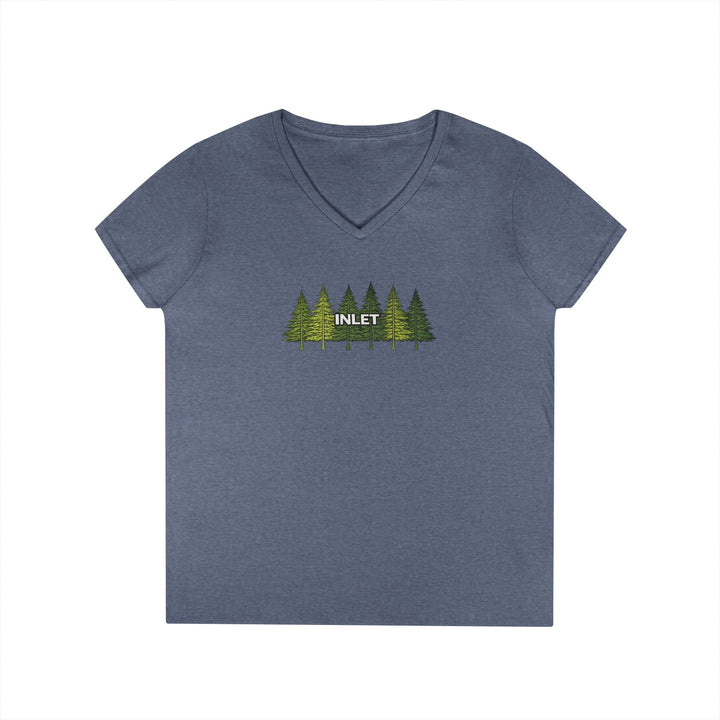 Inlet Ladies V-Neck T-Shirt - Pine Tree