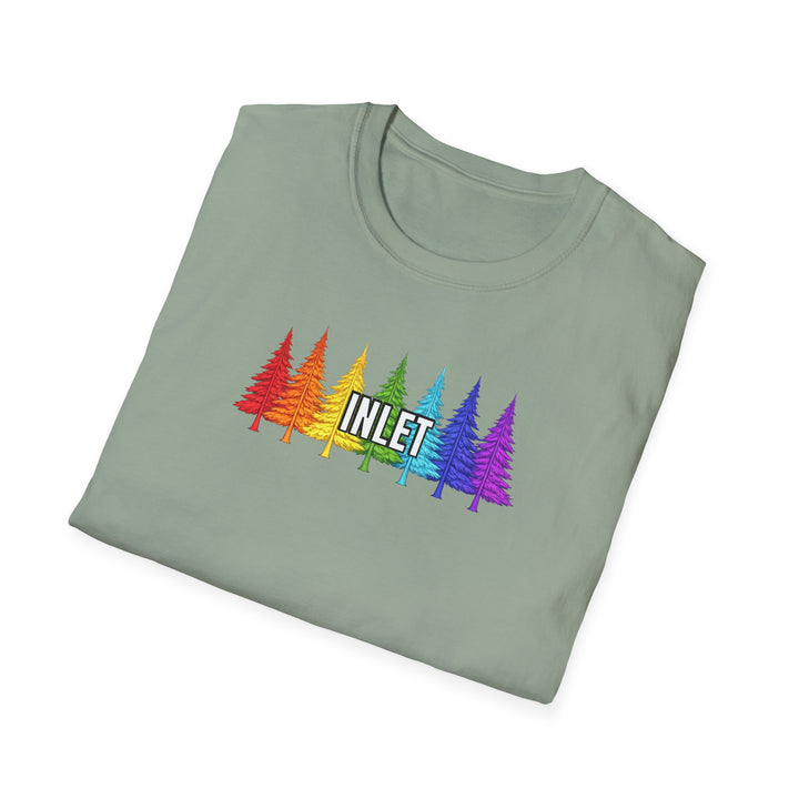 Inlet Unisex T-Shirt - Rainbow Trees