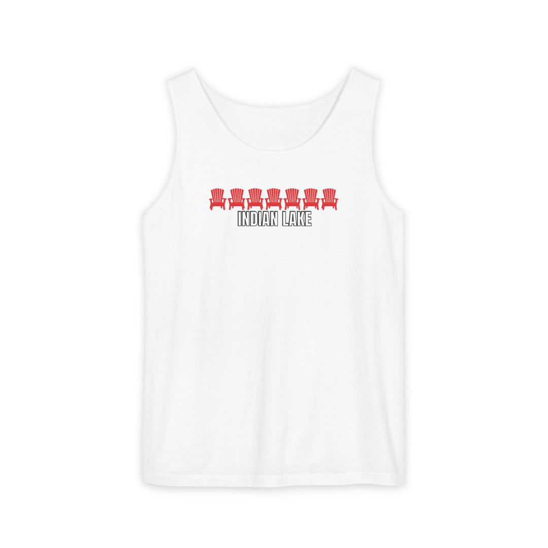Indian Lake Unisex Tank - Red Chairs