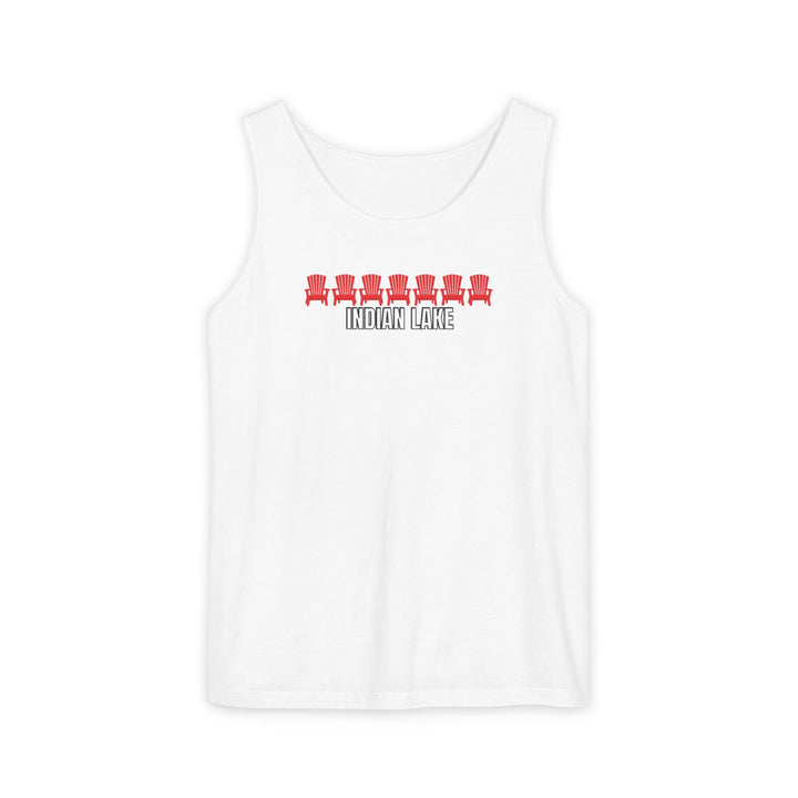 Indian Lake Unisex Tank - Red Chairs