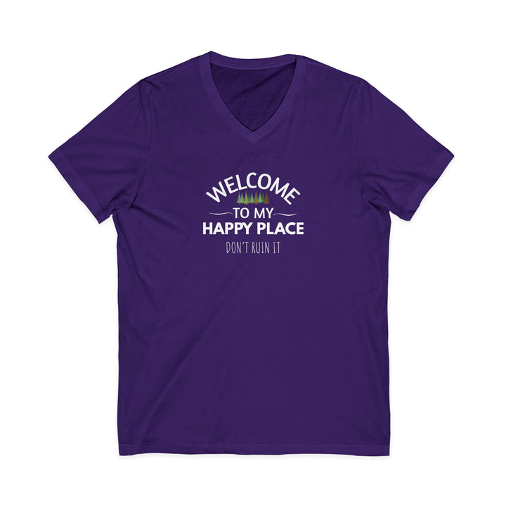 Welcome to My Happy Place Unisex V-Neck T-Shirt