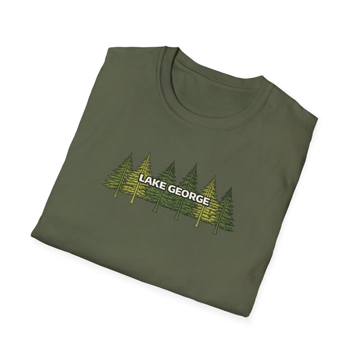 Lake George Unisex T-Shirt - Green Trees