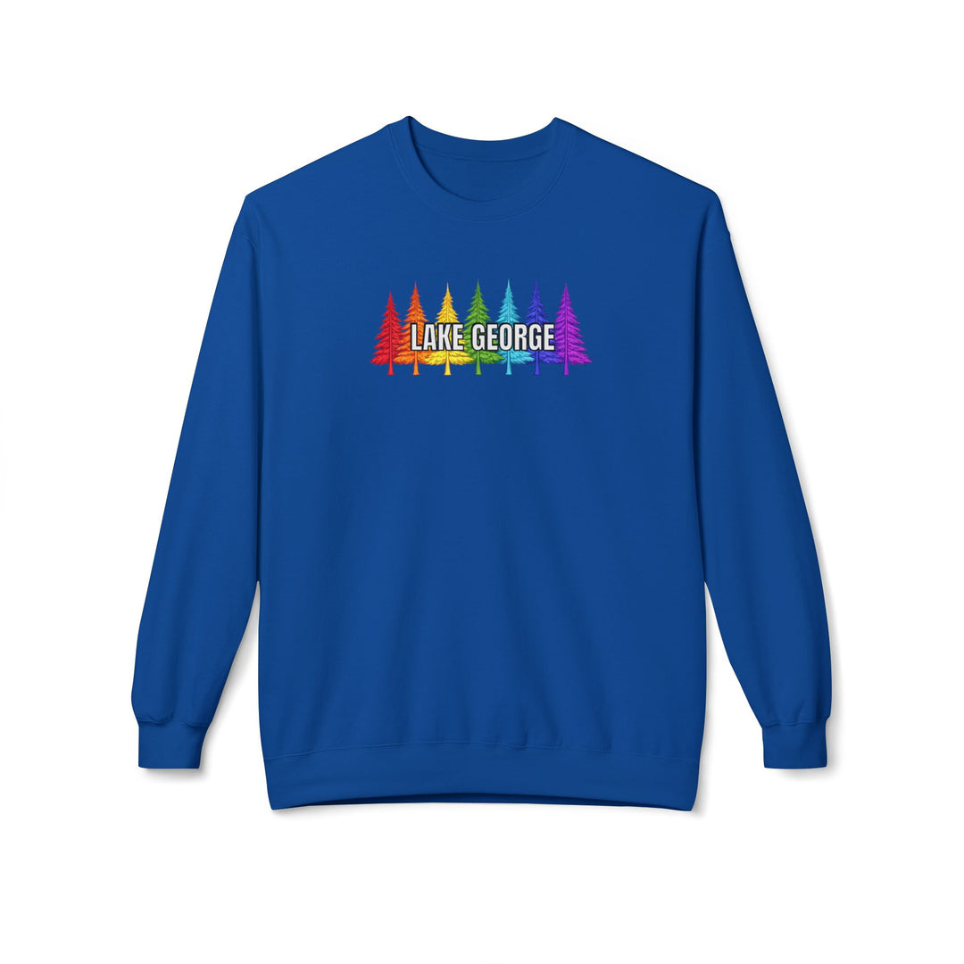 Lake George Sweatshirt - Rainbow Trees