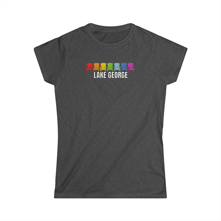 Lake George Rainbow Chairs Ladies T-Shirt