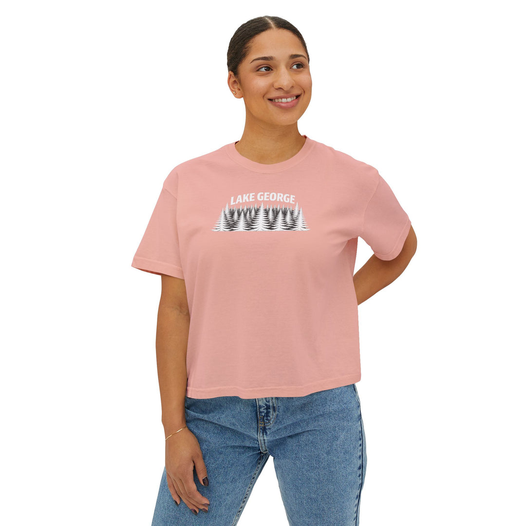 Lake George Trees Ladies Boxy Tee