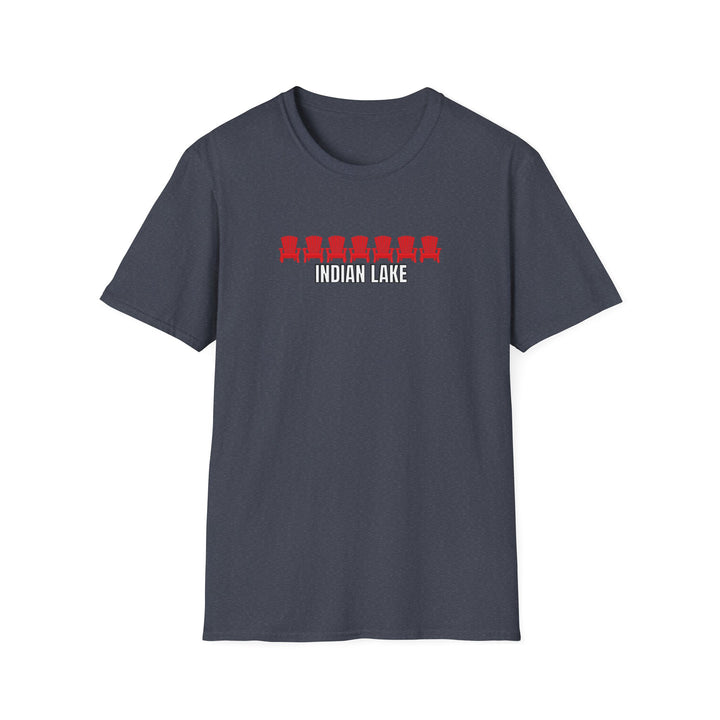 Indian Lake Unisex T-Shirt - Red Chairs