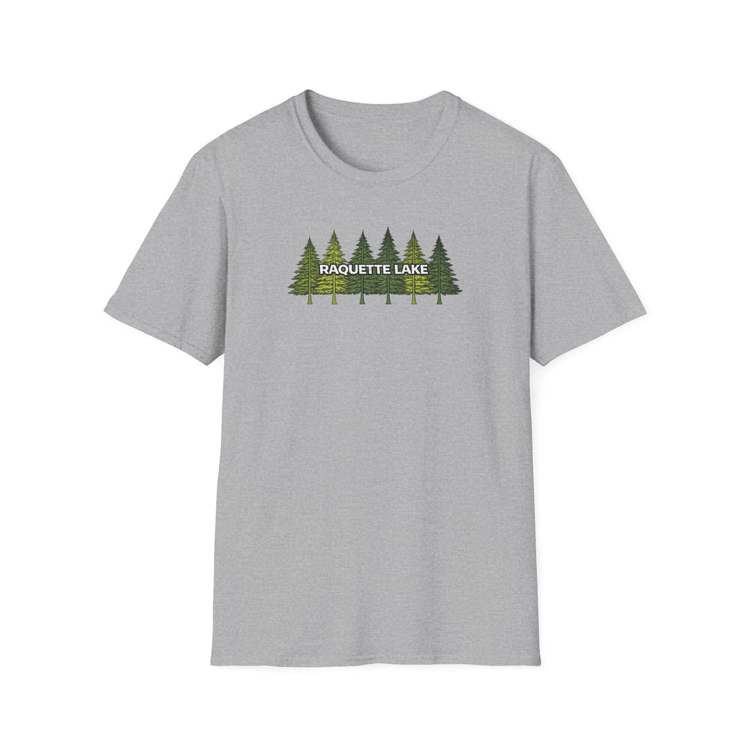 Raquette Lake Unisex T-Shirt - Pine Trees