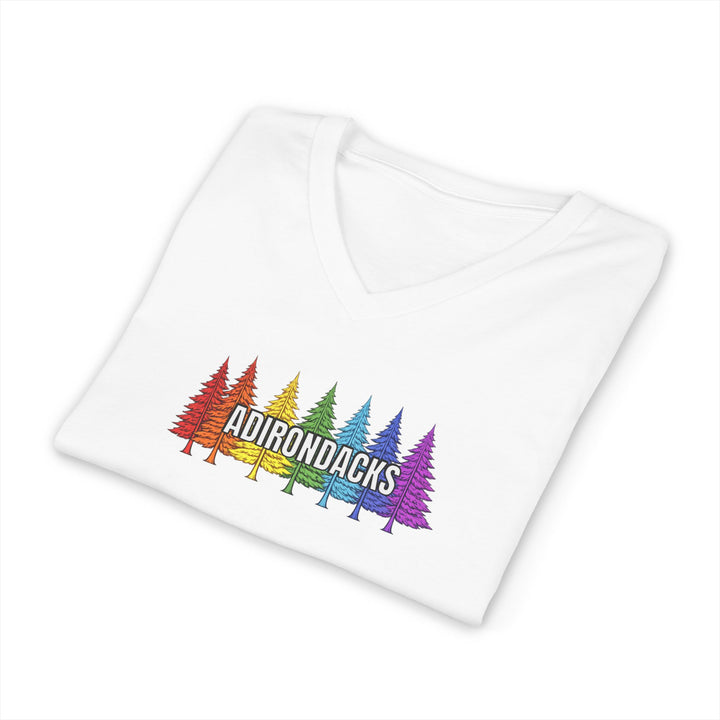 Adirondack Rainbow Trees Unisex V-Neck