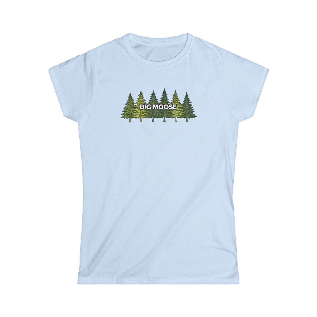 Big Moose Pine Trees Ladies Tee