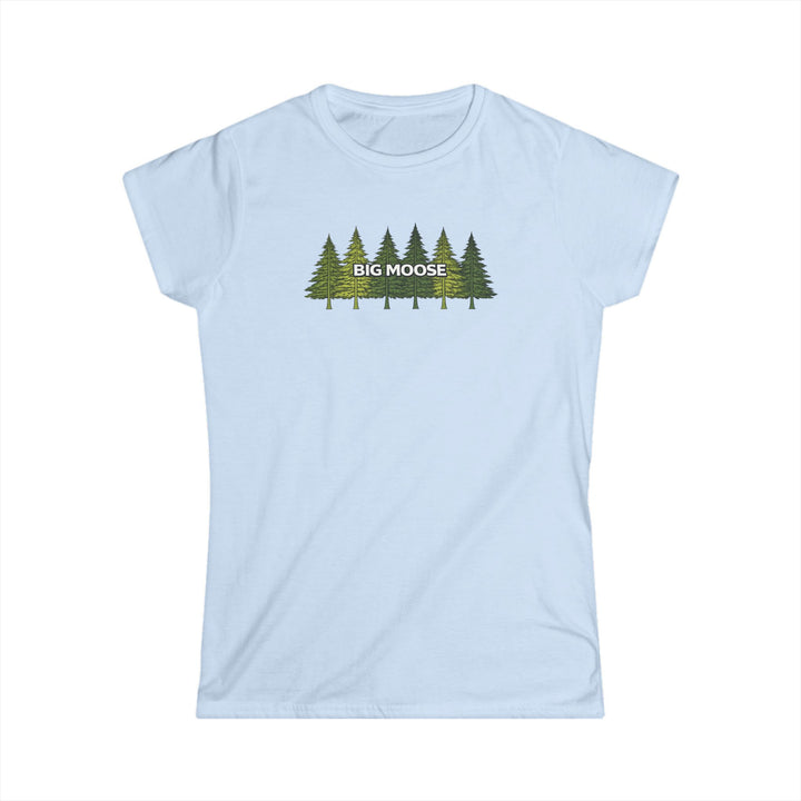 Big Moose Pine Trees Ladies Tee