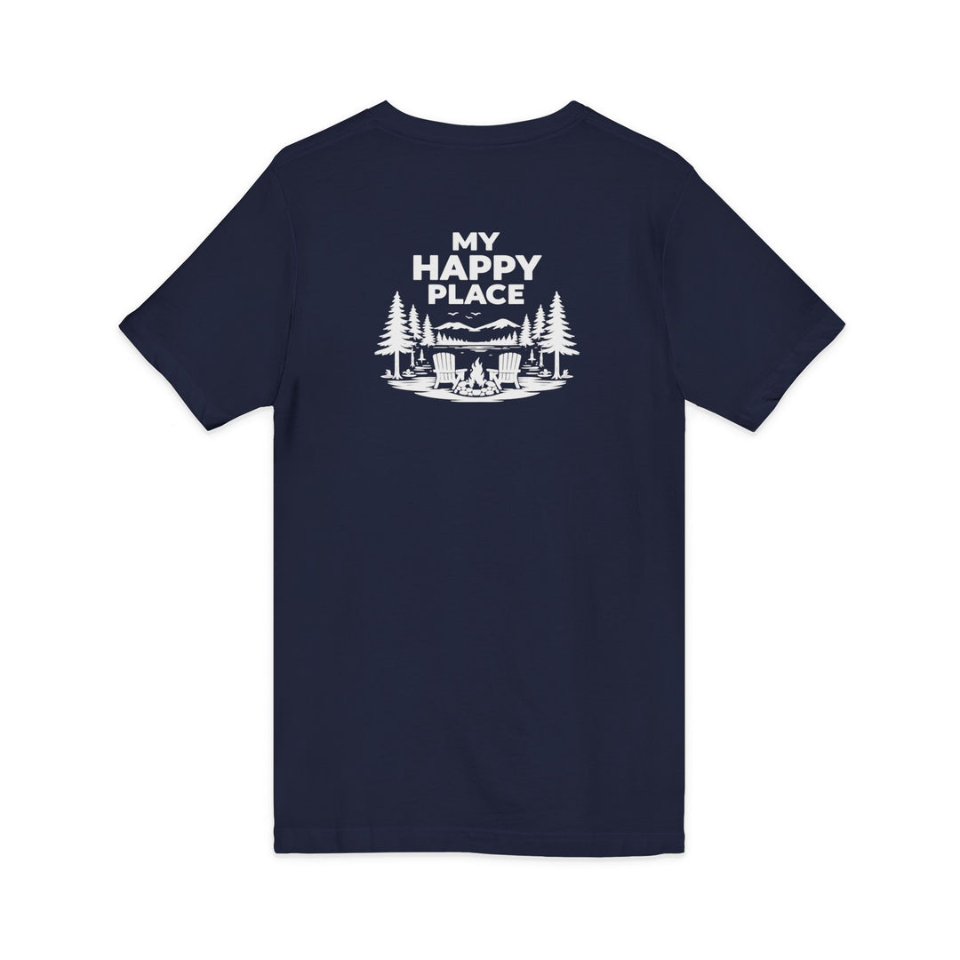 Big Moose My Happy Place Unisex V-Neck Tee