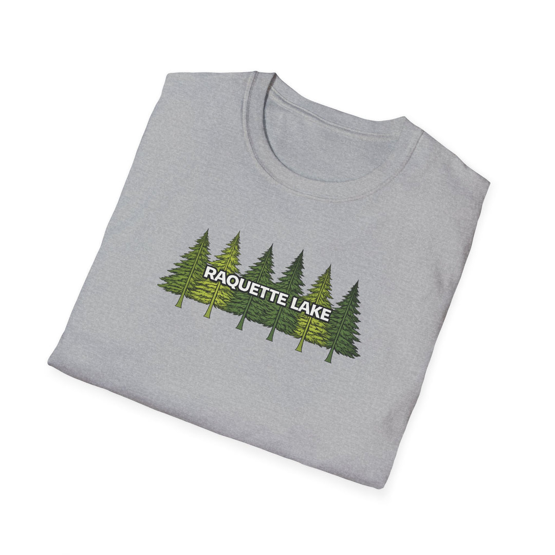 Raquette Lake Unisex T-Shirt - Pine Trees