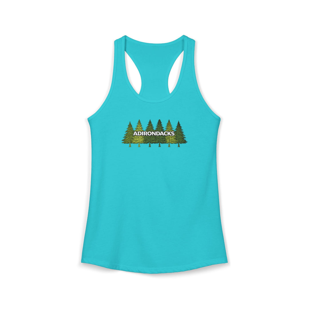 Adirondack Pine Trees Ladies Racerback
