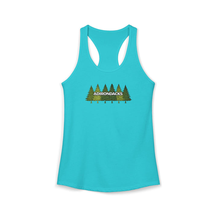 Adirondack Pine Trees Ladies Racerback