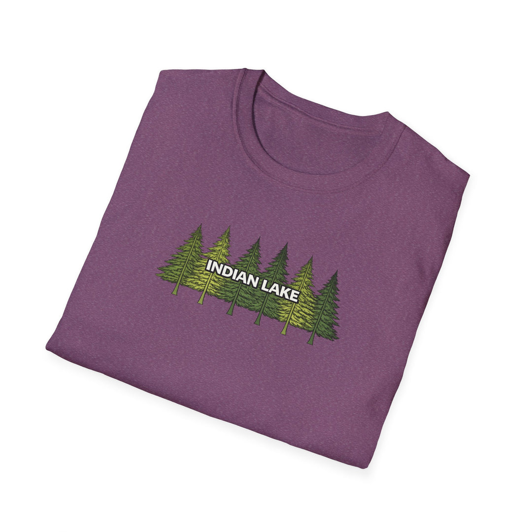 Indian Lake Unisex T-Shirt - Pine Trees