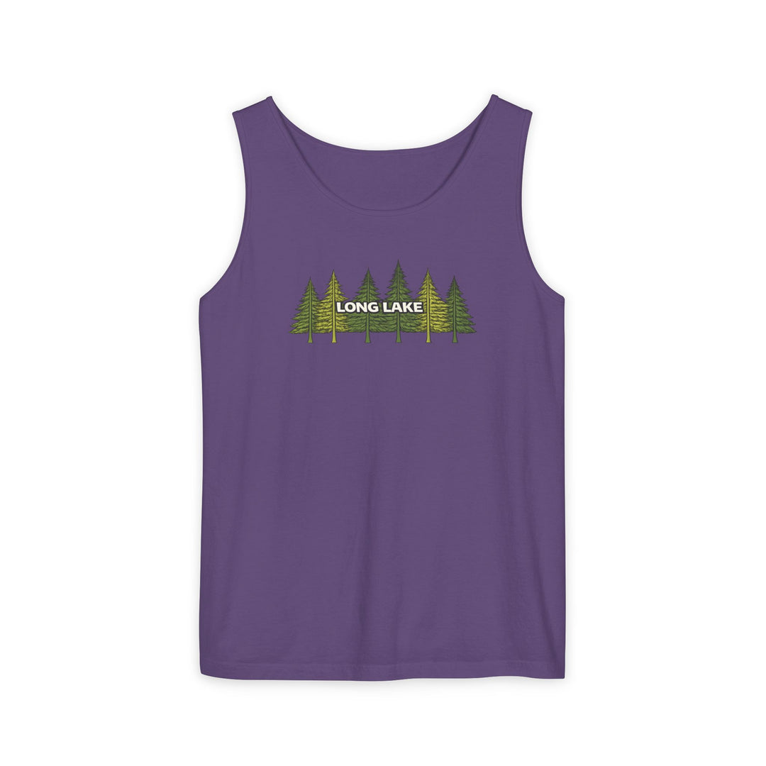 Long Lake Pine Trees Unisex Tank