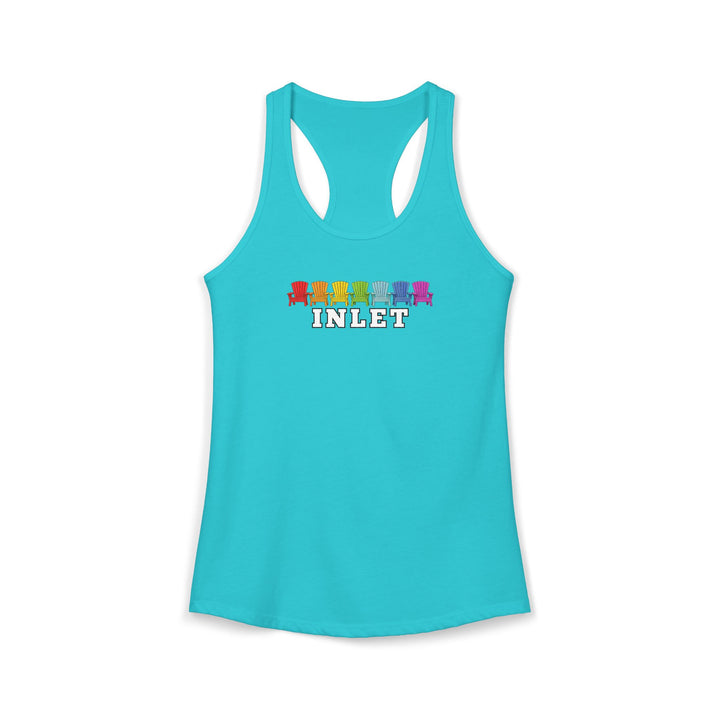 Inlet Ladies Racerback - Rainbow Chairs