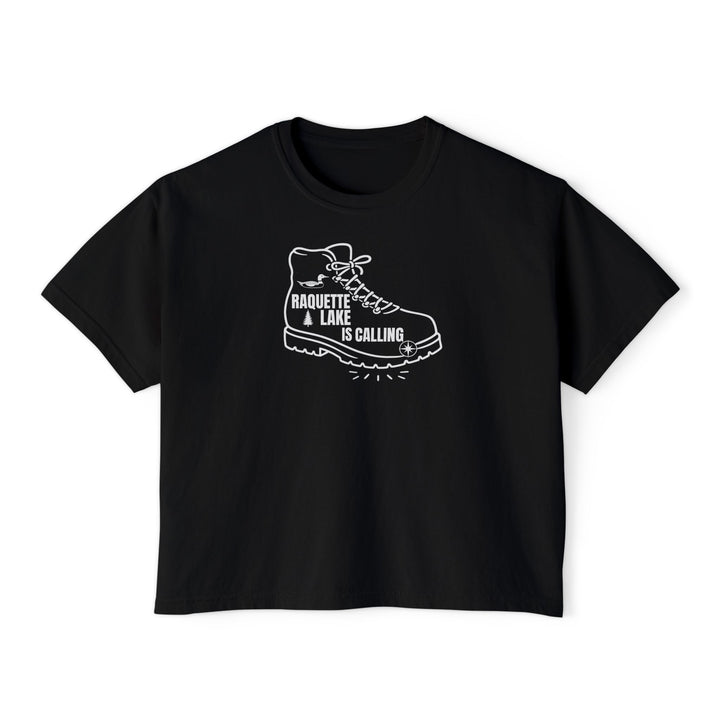 Raquette Lake is Calling Ladies Boxy Tee
