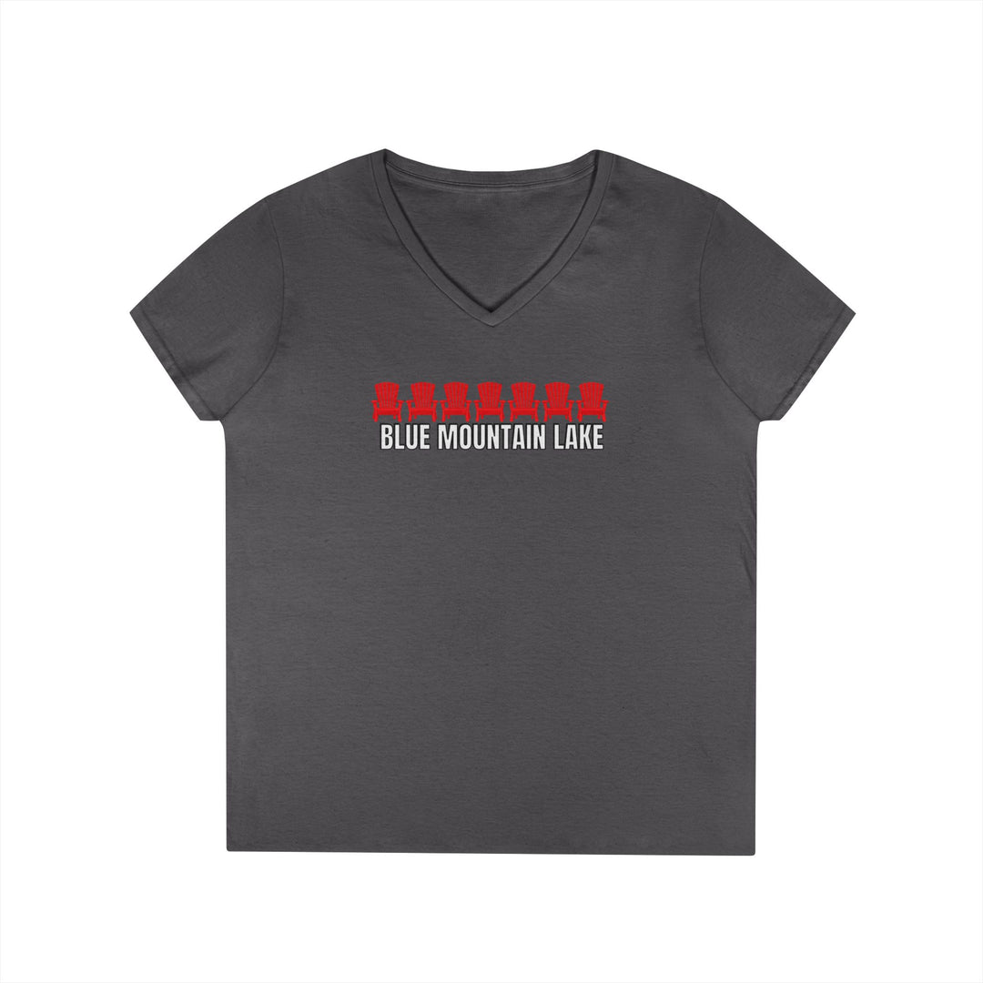 Blue Mountain Lake ADK Chairs V-Neck T-Shirt