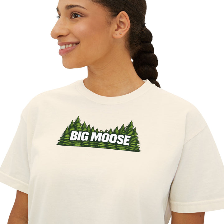 Big Moose Trees Ladies Boxy Tee