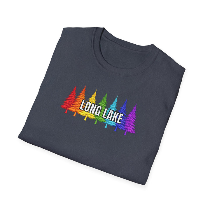 Long Lake Rainbow Trees Unisex T-Shirt
