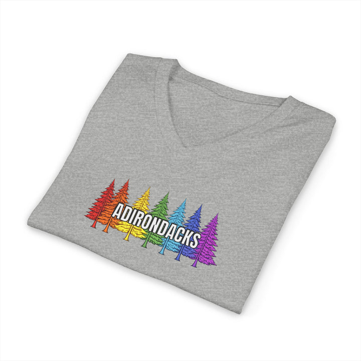 Adirondack Rainbow Trees Unisex V-Neck