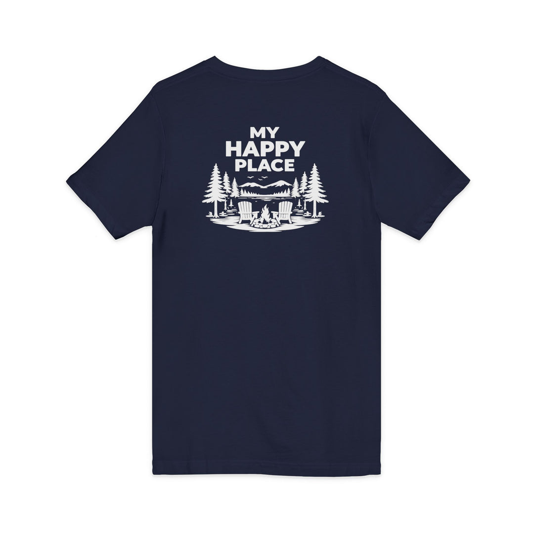 Indian Lake Unisex V-Neck T-Shirt - My Happy Place