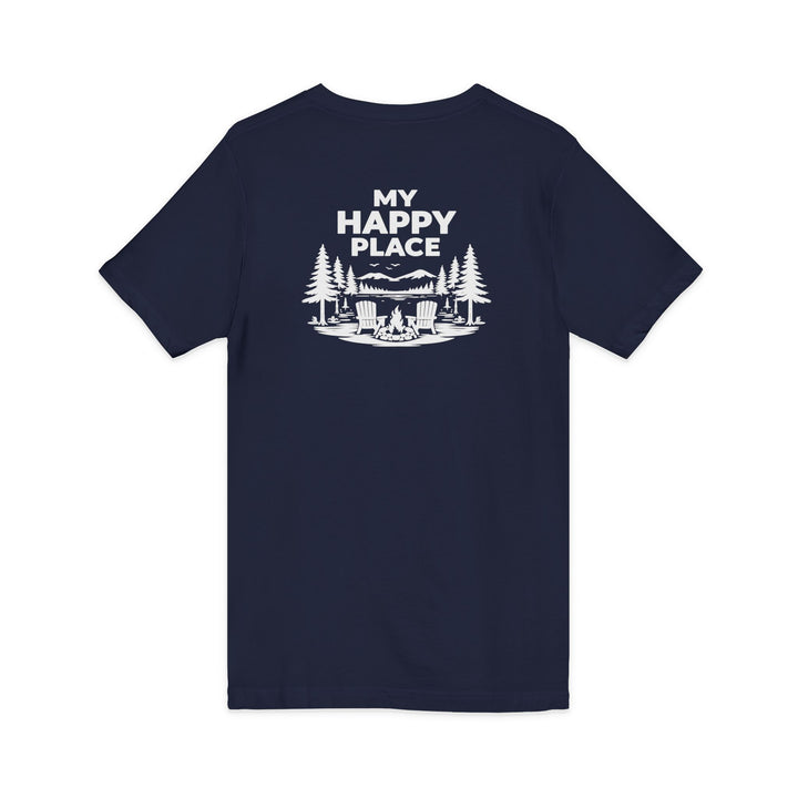 Indian Lake Unisex V-Neck T-Shirt - My Happy Place