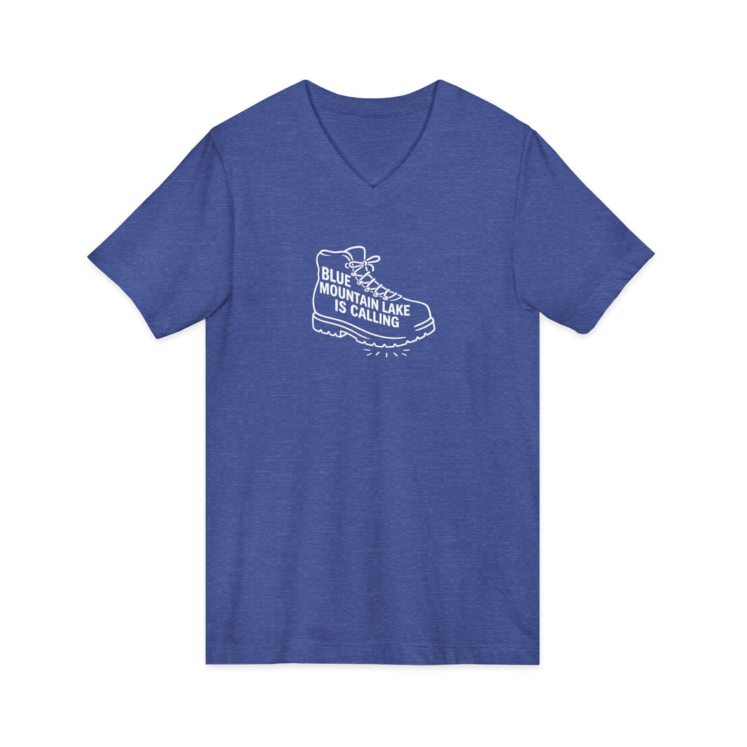 Blue Mountain Lake is Calling Unisex V-Neck T-Shirt