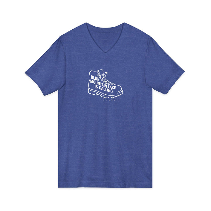 Blue Mountain Lake is Calling Unisex V-Neck T-Shirt