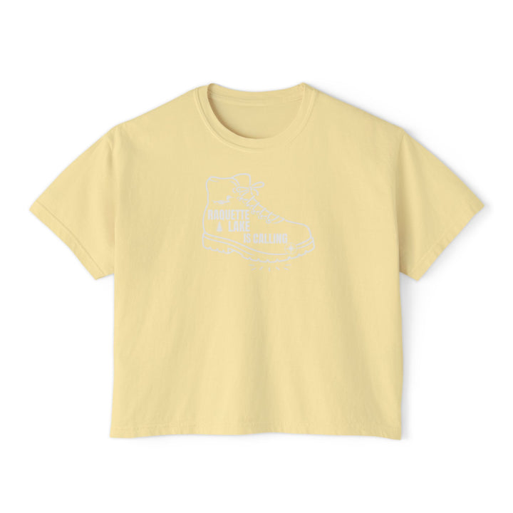 Raquette Lake is Calling Ladies Boxy Tee