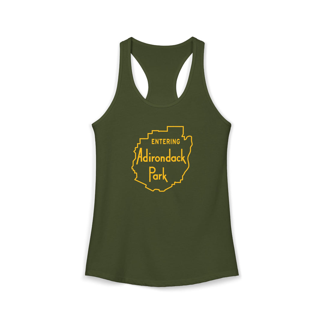 Entering Adirondack Park Ladies Racerback