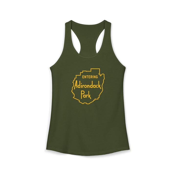 Entering Adirondack Park Ladies Racerback