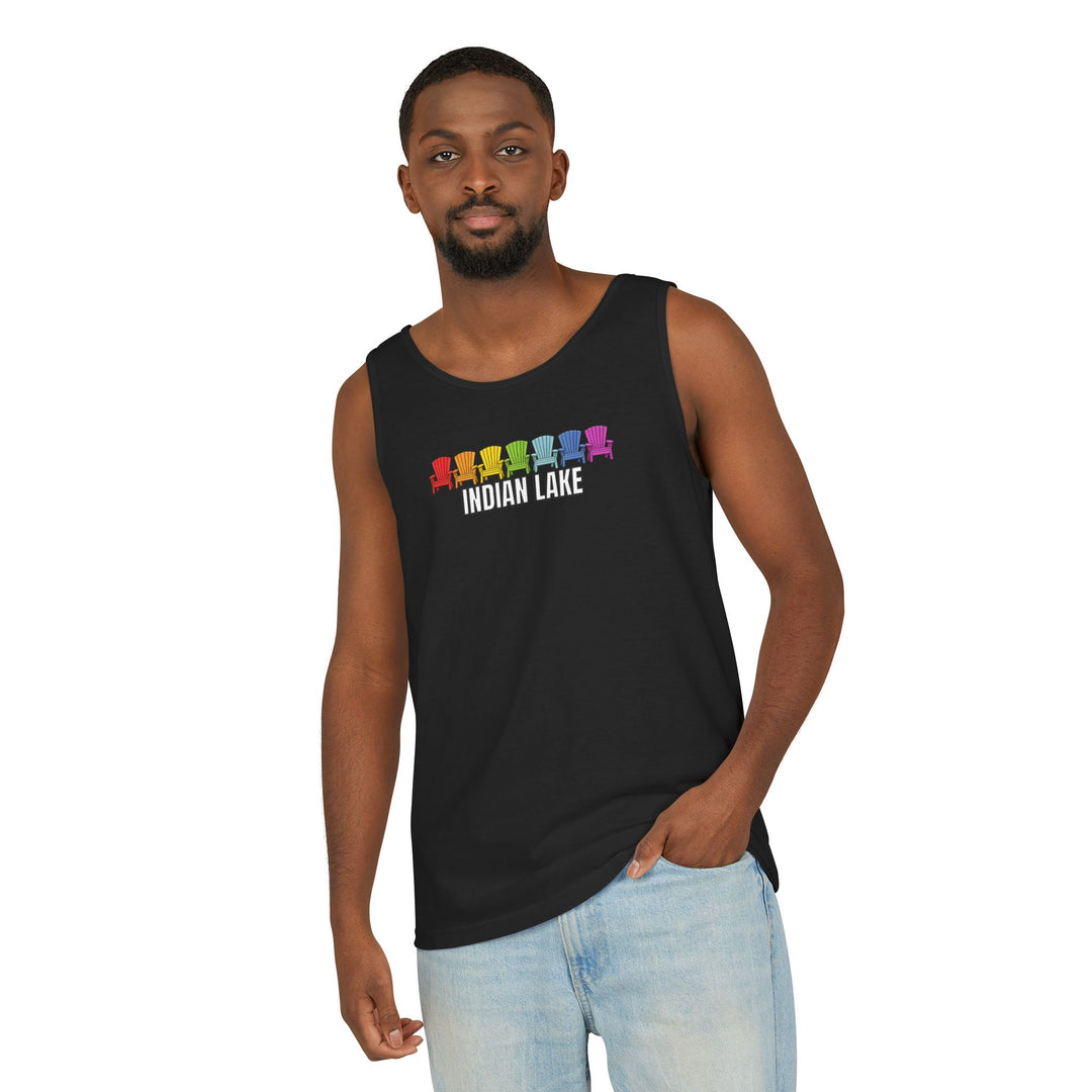 Indian Lake Unisex Tank - Rainbow Chairs