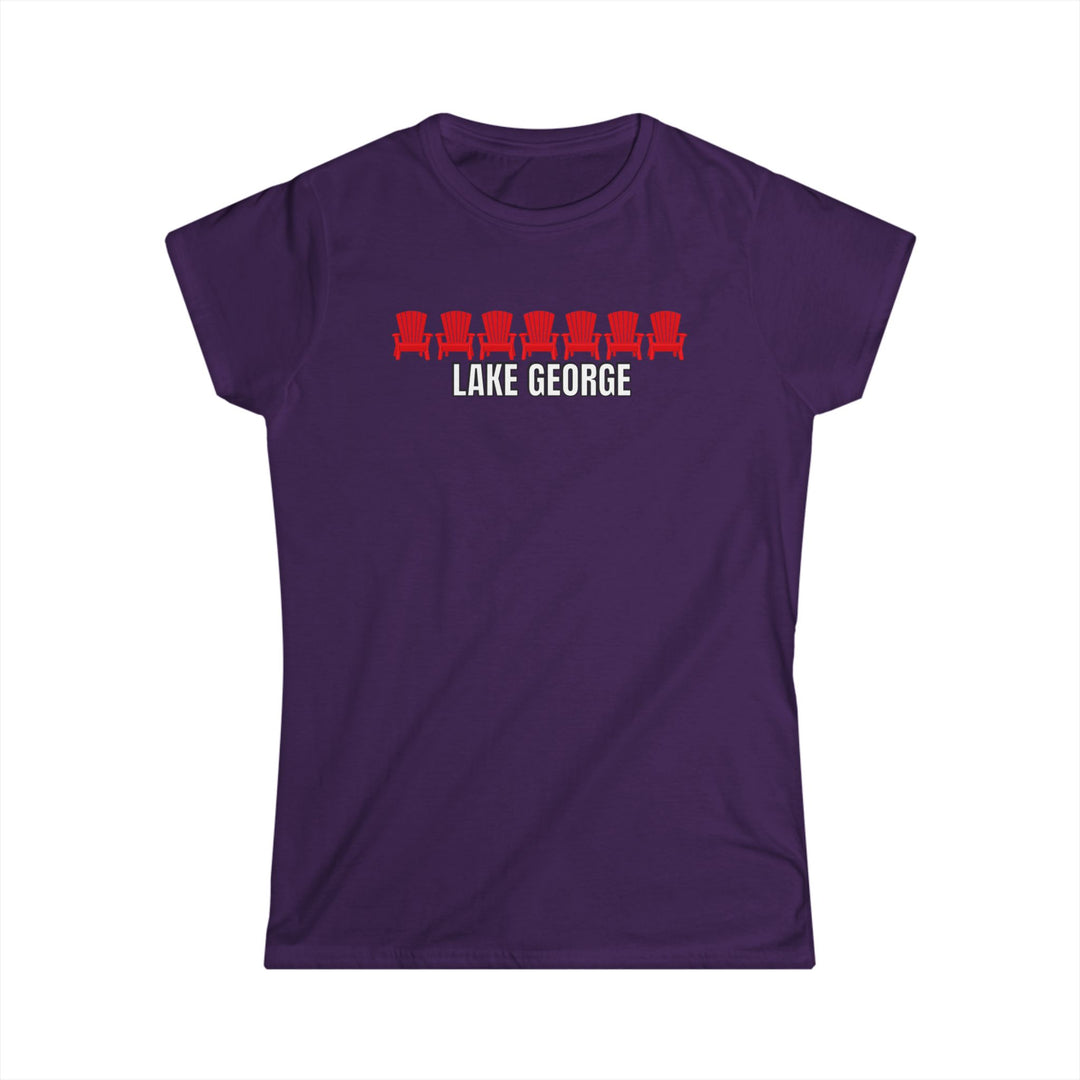 Lake George Red Chairs Ladies T-Shirt