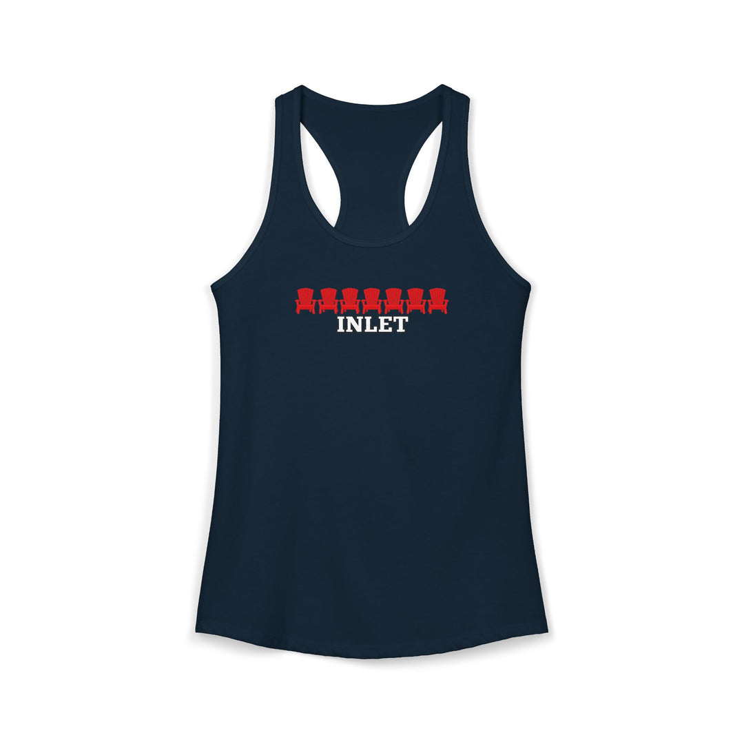 Inlet Ladies Racerback - Red Chairs