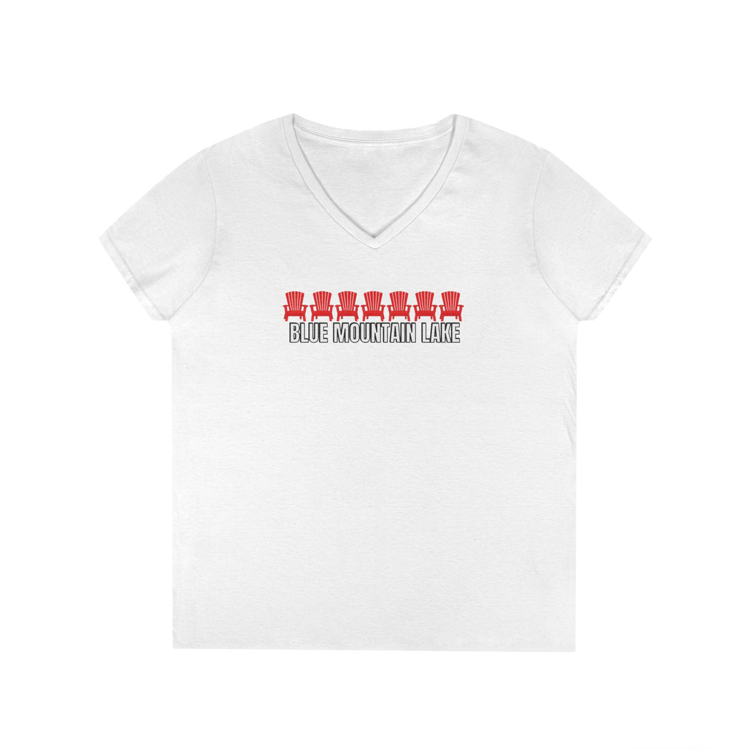 Blue Mountain Lake ADK Chairs V-Neck T-Shirt