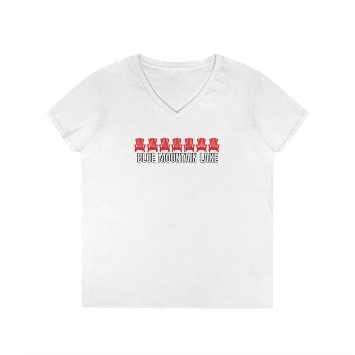 Blue Mountain Lake ADK Chairs V-Neck T-Shirt
