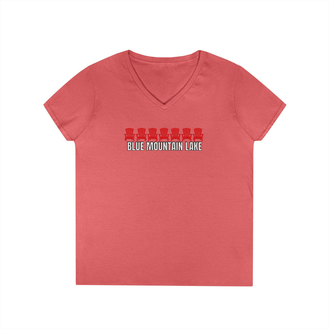 Blue Mountain Lake ADK Chairs V-Neck T-Shirt