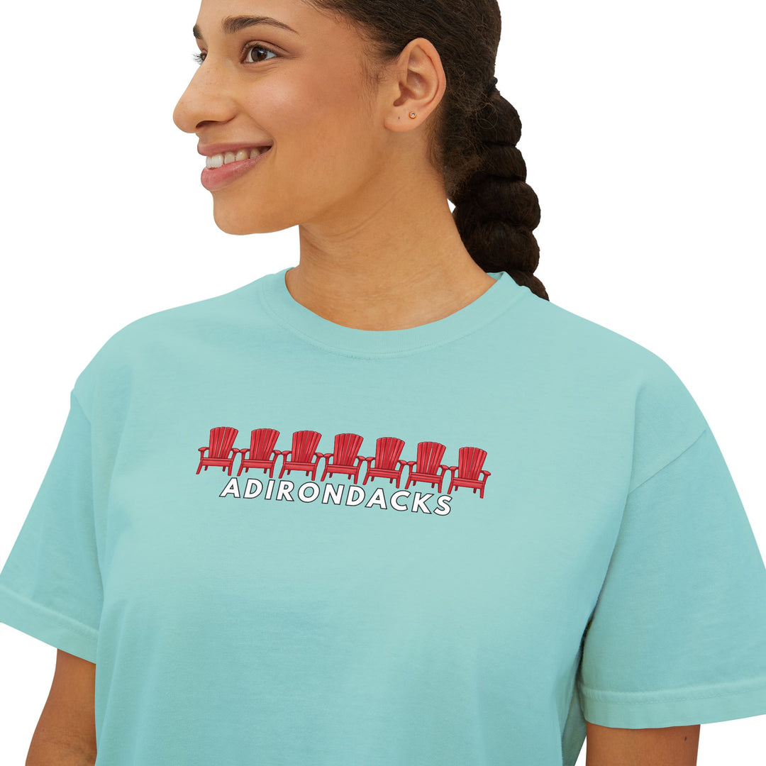 Adirondack Red Chairs Ladies Boxy Tee