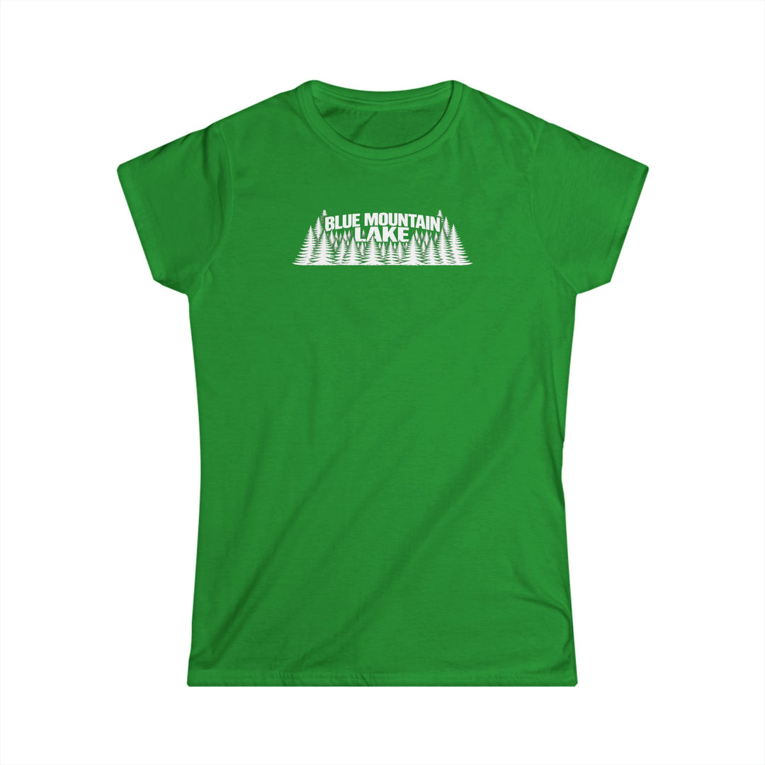 Blue Mountain Lake Trees Ladies Tee