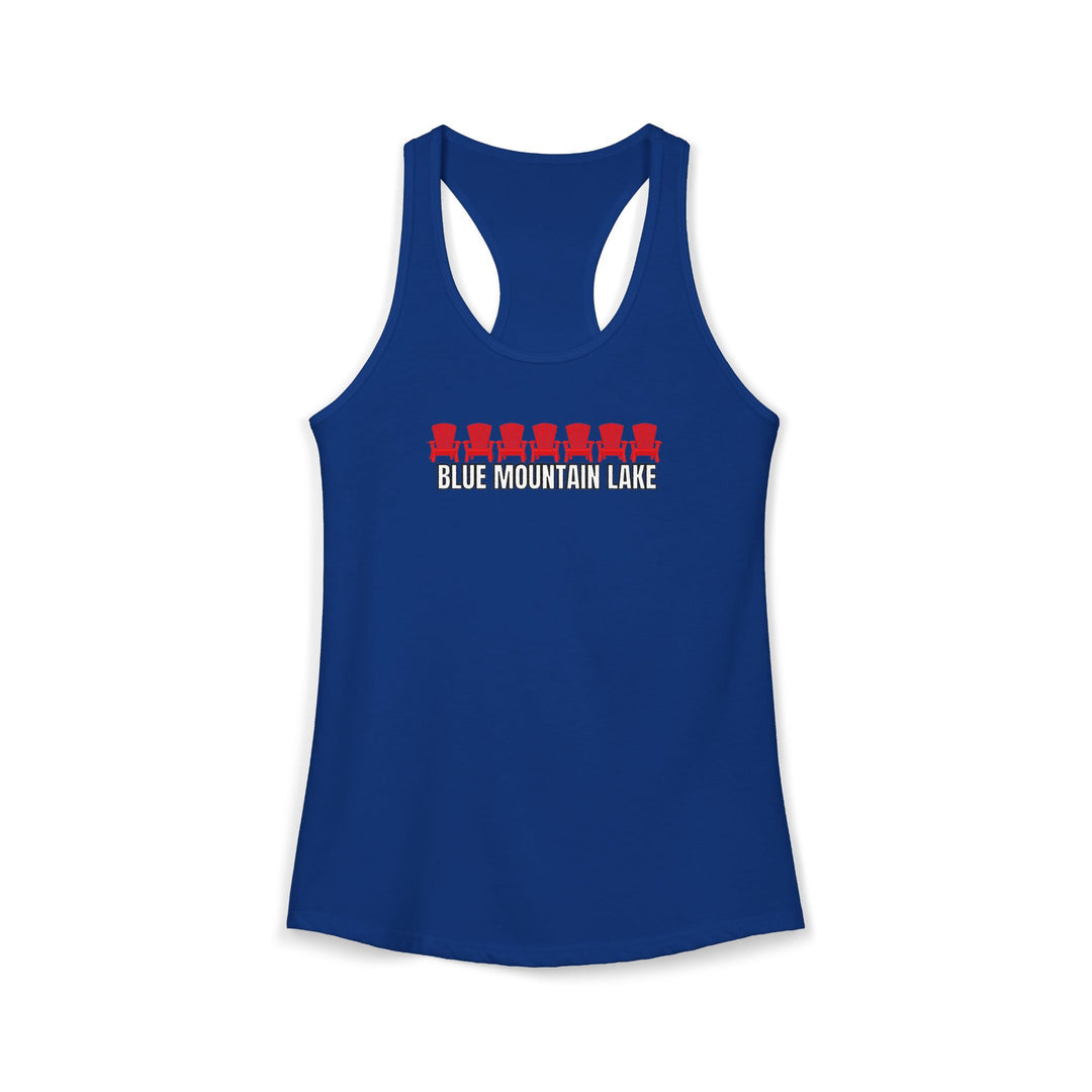 Blue Mountain Lake ADK Chairs Ladies Racerback