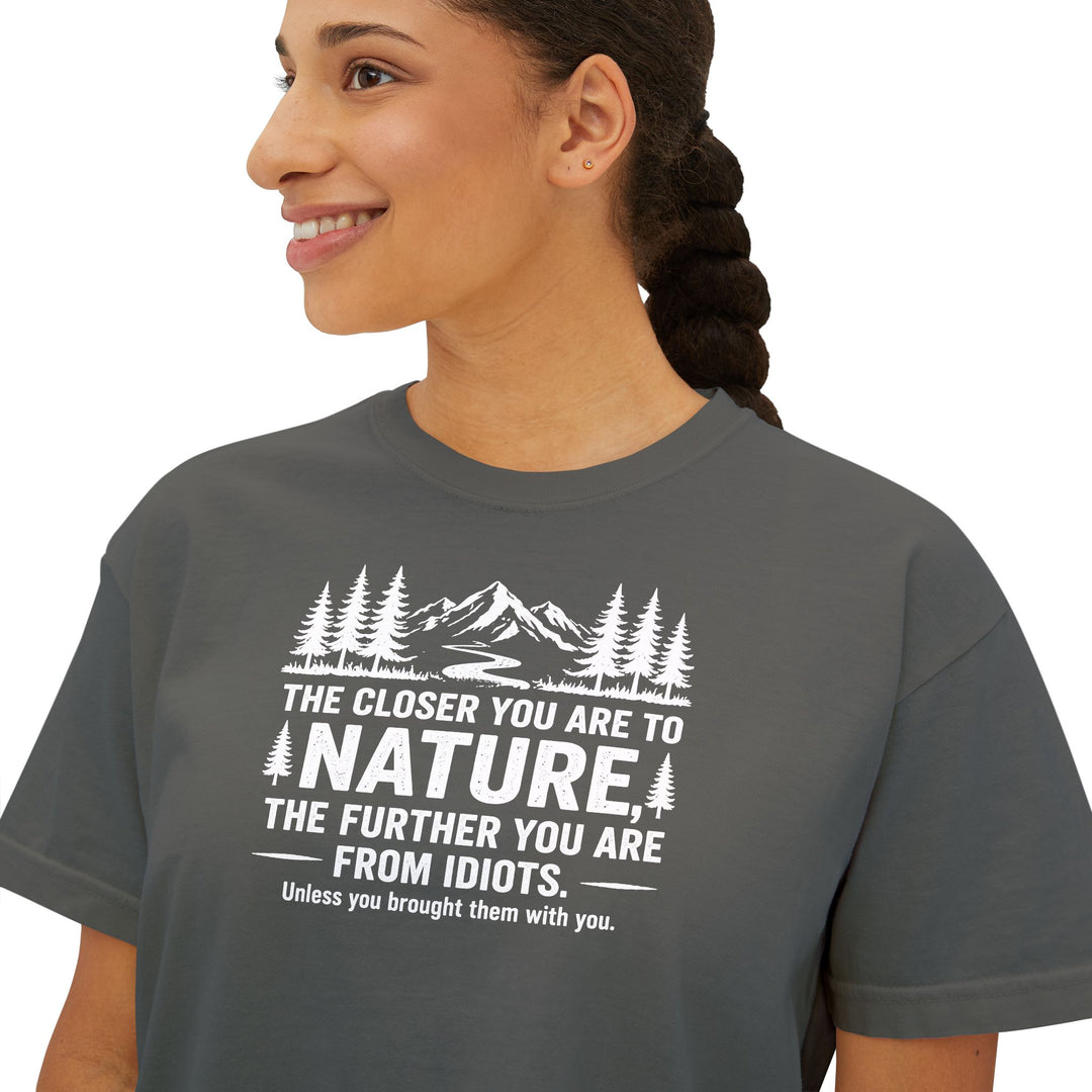 Nature-Idiots Ladies Boxy Tee