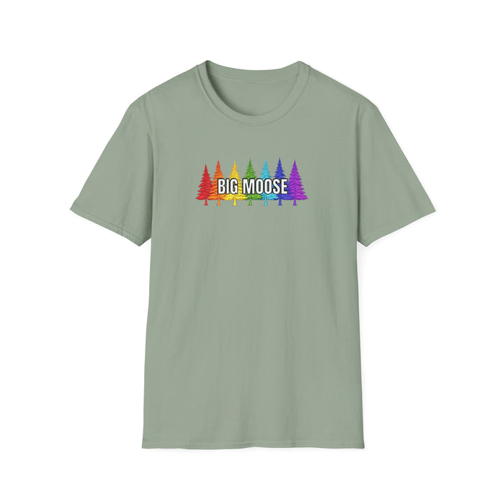 Big Moose Rainbow Trees Unisex T-Shirt