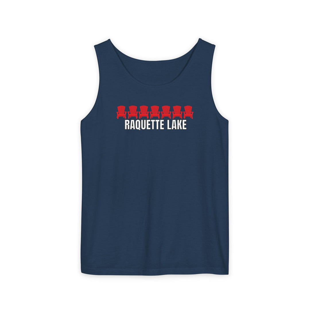 Raquette Lake Unisex Tank - Red Chairs