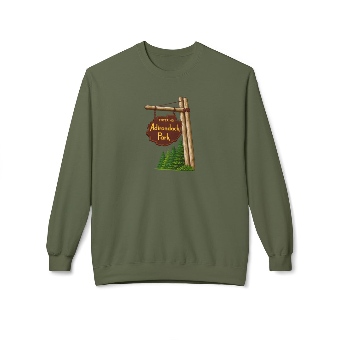 Entering Adirondack Park Sign Sweatshirt