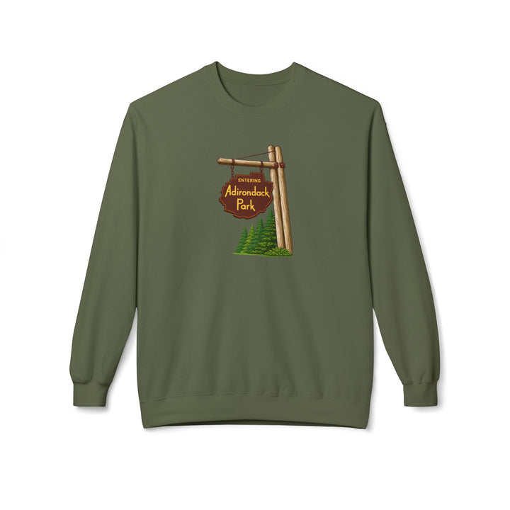 Entering Adirondack Park Sign Sweatshirt