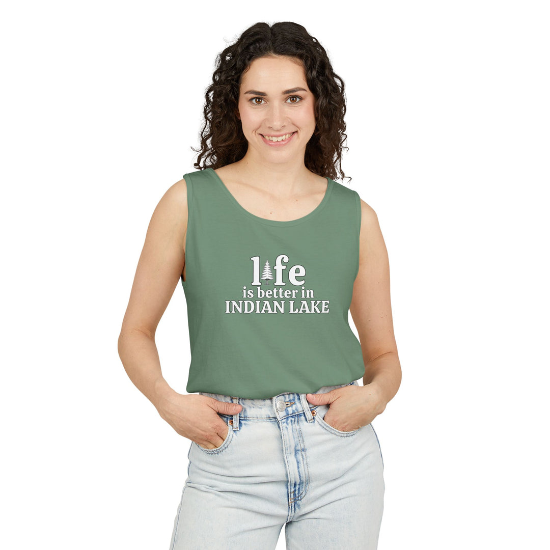 Life is Better in Indian Lake Unisex Tank